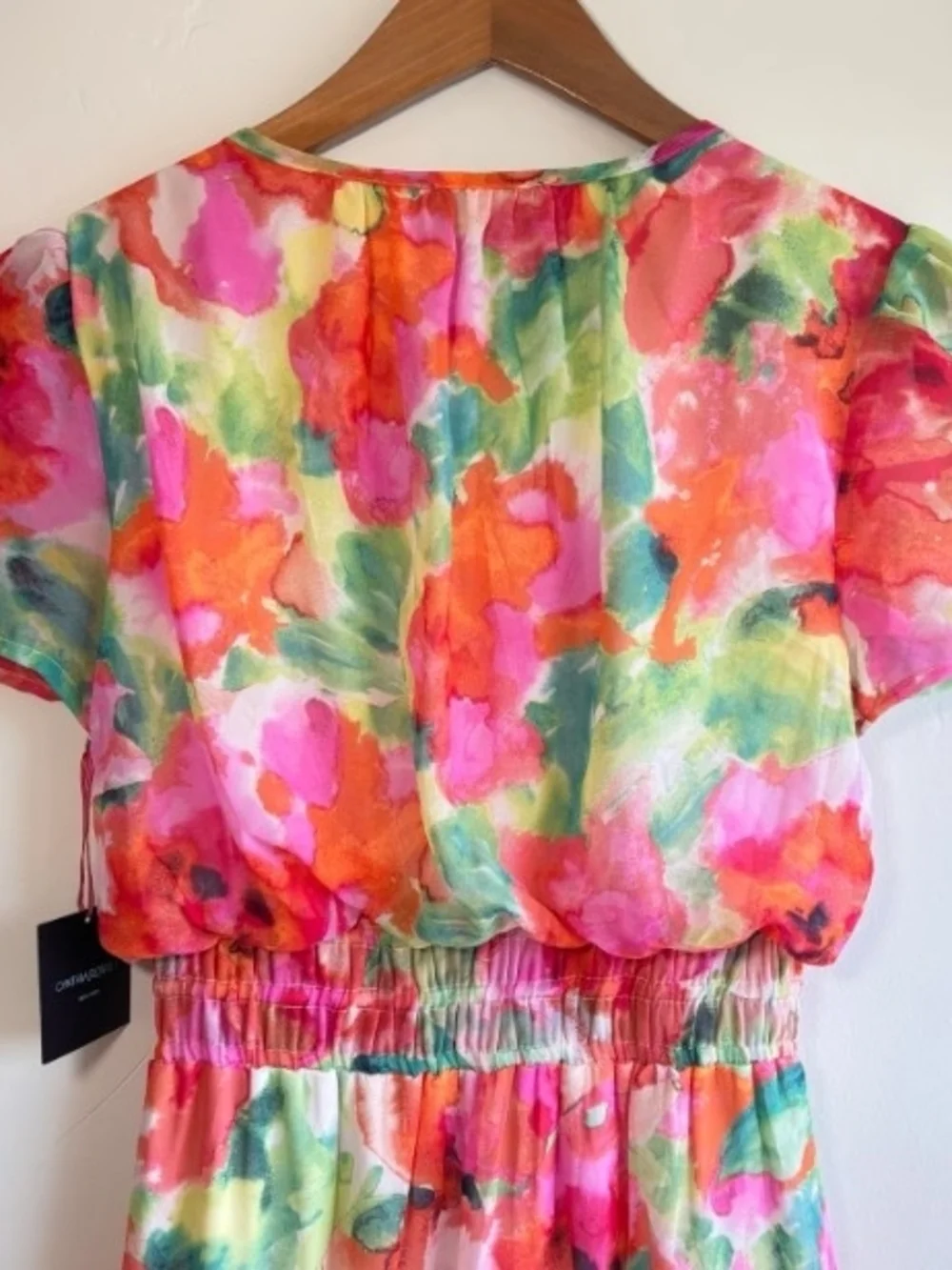 Cynthia Rowley Floral Maxi Dress in Pink, Green, Orange - Picture 4 of 9